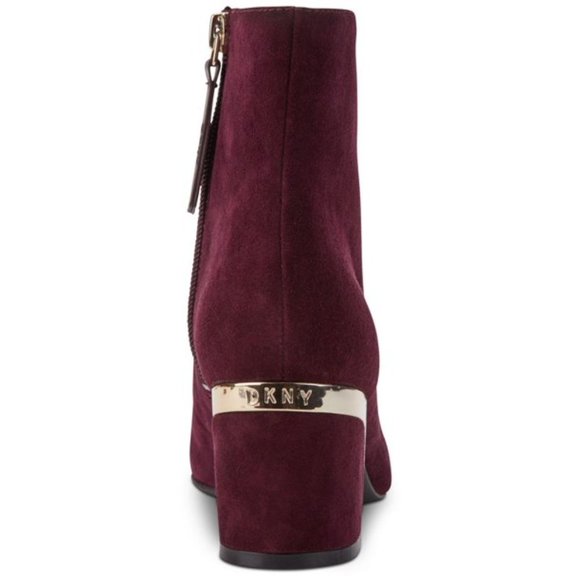 SALE! ✅ DKNY Corrie Ankle Boots in Burgundy Suede 9M ✨ BNIB - Picture 7 of 17
